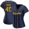 Abner Uribe Women's Authentic Milwaukee Brewers Navy Alternate Jersey