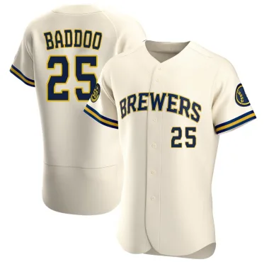 Akil Baddoo Men's Authentic Milwaukee Brewers Cream Home Jersey