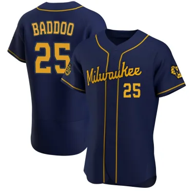Akil Baddoo Men's Authentic Milwaukee Brewers Navy Alternate Jersey