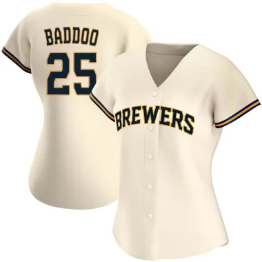 Akil Baddoo Women's Authentic Milwaukee Brewers Cream Home Jersey