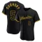 Bj Surhoff Men's Authentic Milwaukee Brewers Black Snake Skin City Jersey