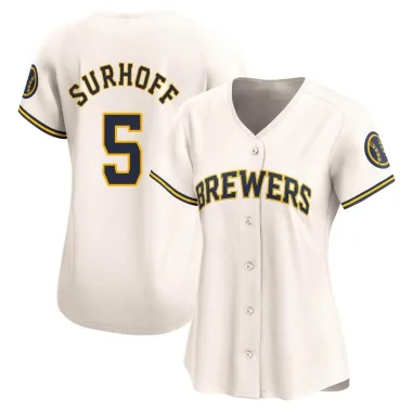 Bj Surhoff Women's Limited Milwaukee Brewers Cream Home Jersey