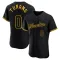 Brice Turang Men's Authentic Milwaukee Brewers Black Snake Skin City Jersey