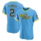 Brice Turang Men's Authentic Milwaukee Brewers Blue Powder 2022 City Connect Jersey