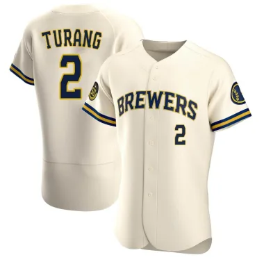Brice Turang Men's Authentic Milwaukee Brewers Cream Home Jersey