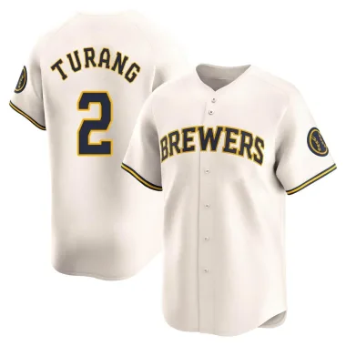 Brice Turang Men's Limited Milwaukee Brewers Cream Home Jersey