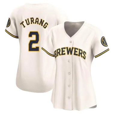 Brice Turang Women's Limited Milwaukee Brewers Cream Home Jersey