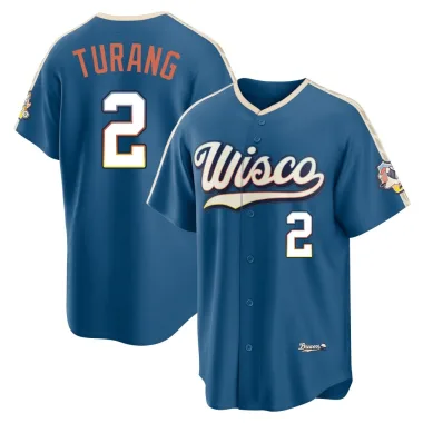 Brice Turang Youth Limited Milwaukee Brewers Blue Mineral 2026 City Connect Stadium Jersey