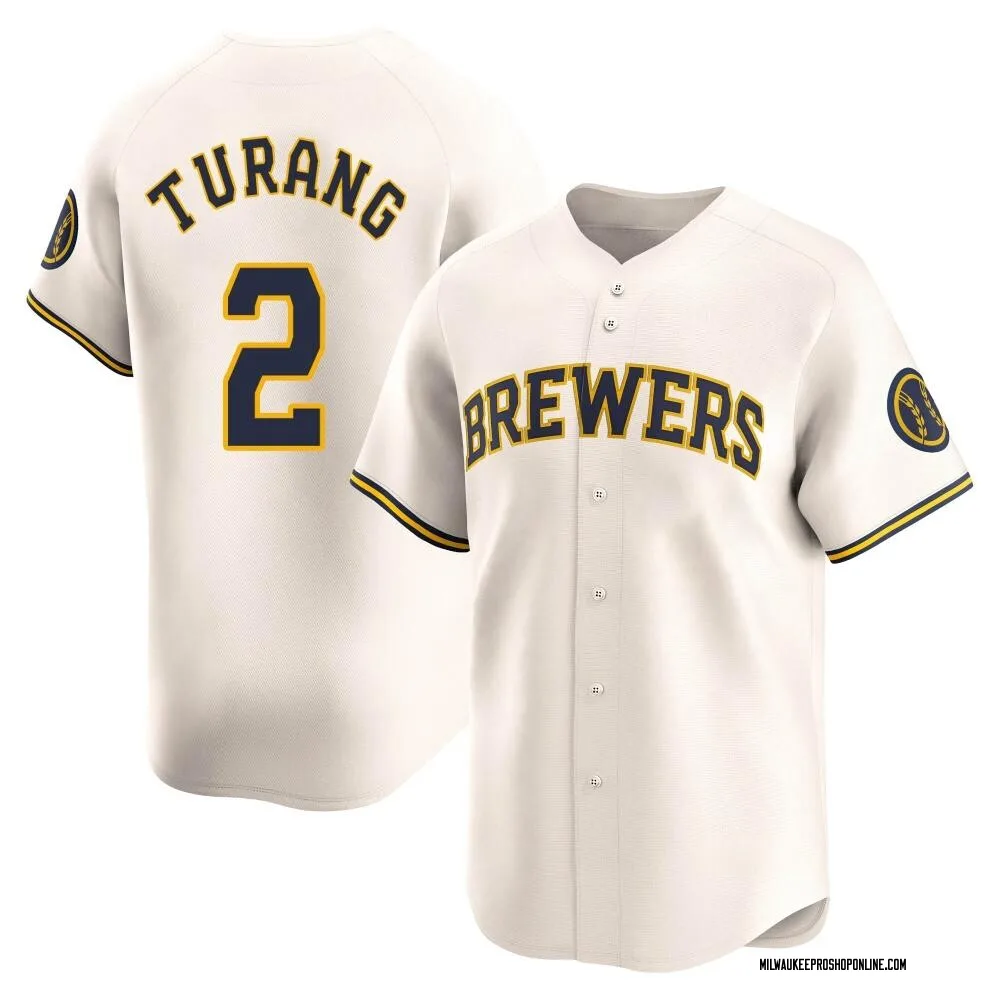 Brice Turang Youth Limited Milwaukee Brewers Cream Home Jersey