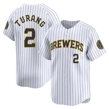 Brice Turang Youth Limited Milwaukee Brewers White Alternate Jersey