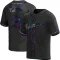Brice Turang Youth Replica Milwaukee Brewers Black Holographic Alternate Jersey