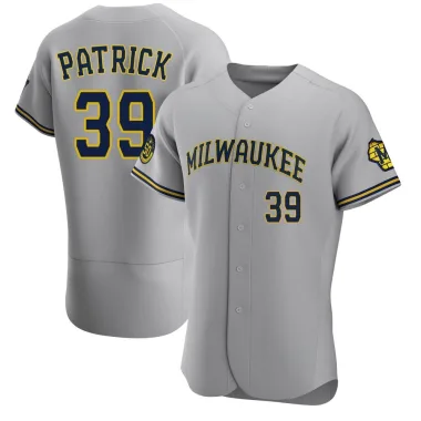 Chad Patrick Men's Authentic Milwaukee Brewers Gray Road Jersey