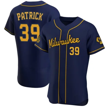 Chad Patrick Men's Authentic Milwaukee Brewers Navy Alternate Jersey