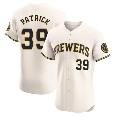 Chad Patrick Men's Elite Milwaukee Brewers Cream Home Jersey