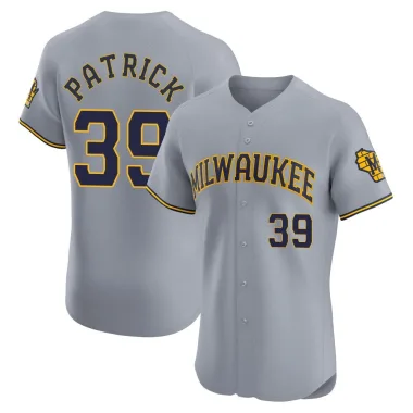 Chad Patrick Men's Elite Milwaukee Brewers Gray Road Jersey