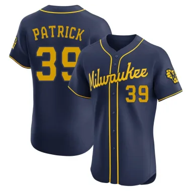 Chad Patrick Men's Elite Milwaukee Brewers Navy Alternate Jersey
