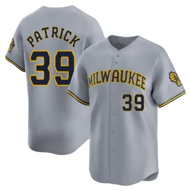 Chad Patrick Men's Limited Milwaukee Brewers Gray Away Jersey