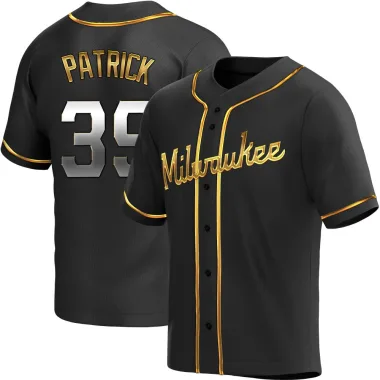 Chad Patrick Men's Replica Milwaukee Brewers Black Golden Alternate Jersey