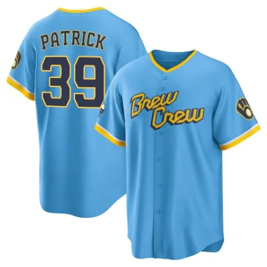 Chad Patrick Men's Replica Milwaukee Brewers Blue Powder 2022 City Connect Jersey