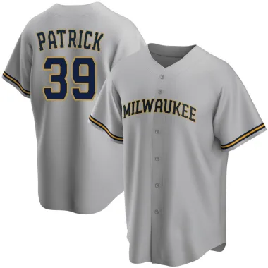 Chad Patrick Men's Replica Milwaukee Brewers Gray Road Jersey