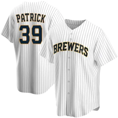 Chad Patrick Men's Replica Milwaukee Brewers White Home Jersey