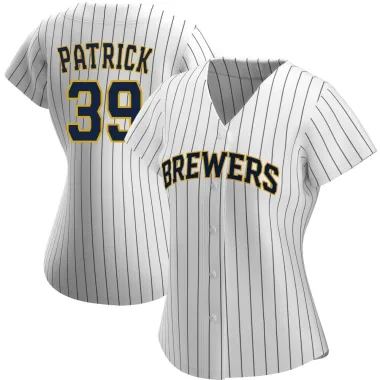 Chad Patrick Women's Authentic Milwaukee Brewers White/Navy Alternate Jersey