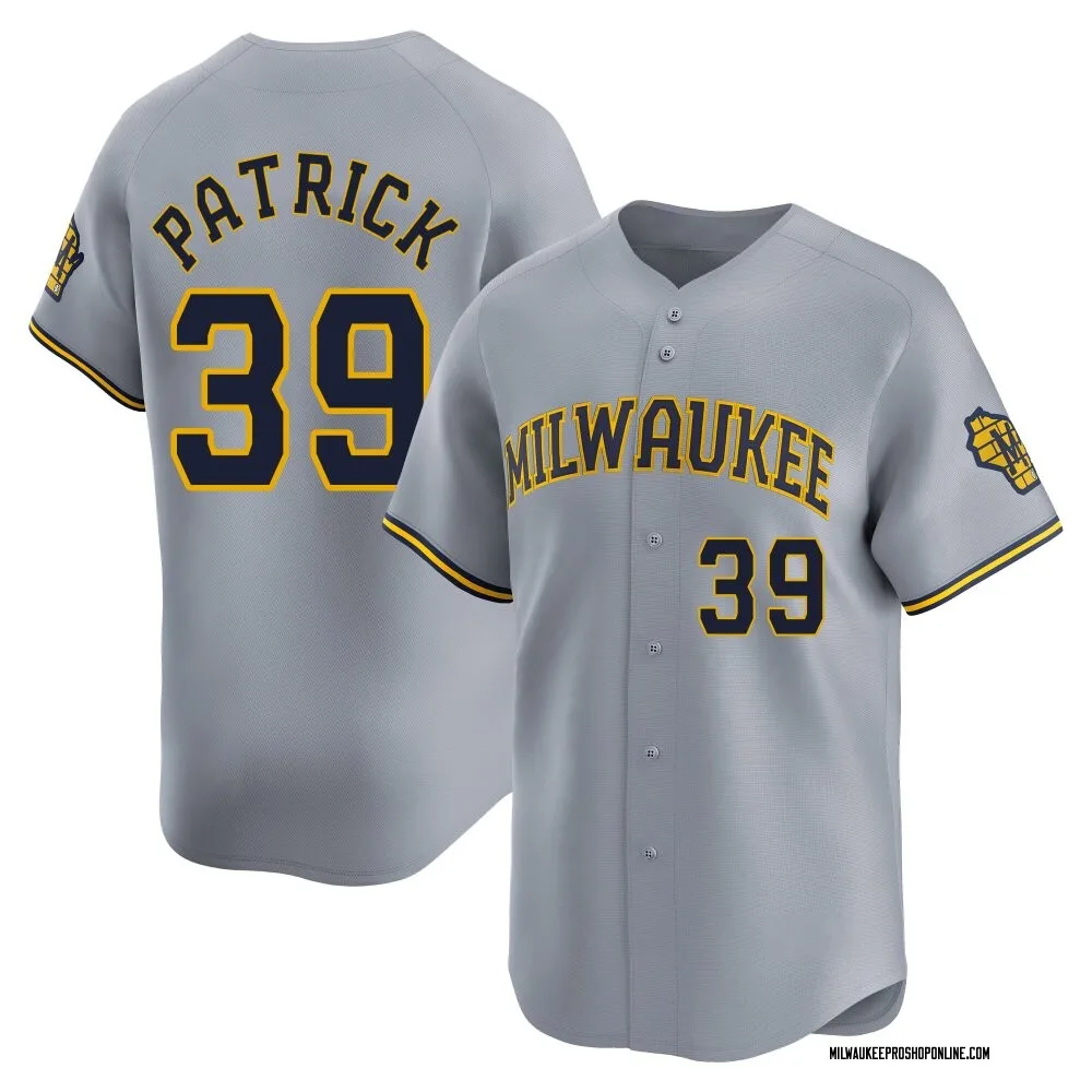Chad Patrick Youth Limited Milwaukee Brewers Gray Away Jersey