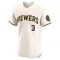 Corey Ray Men's Elite Milwaukee Brewers Cream Home Jersey
