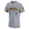 Corey Ray Men's Elite Milwaukee Brewers Gray Road Jersey