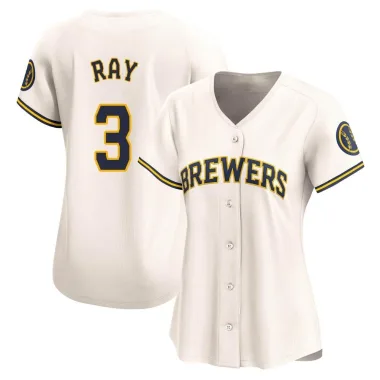 Corey Ray Women's Limited Milwaukee Brewers Cream Home Jersey