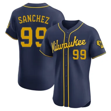 Gary Sanchez Men's Elite Milwaukee Brewers Navy Alternate Jersey