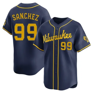 Gary Sanchez Youth Limited Milwaukee Brewers Navy Alternate Jersey