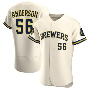 Grant Anderson Men's Authentic Milwaukee Brewers Cream Home Jersey
