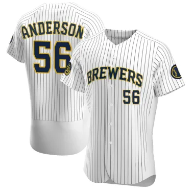 Grant Anderson Men's Authentic Milwaukee Brewers White Alternate Jersey