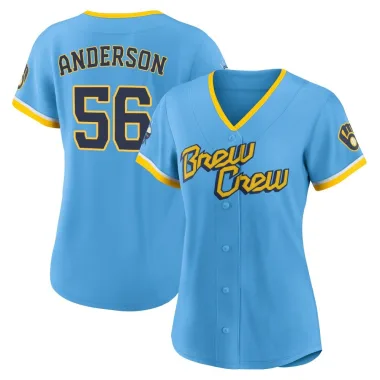 Grant Anderson Women's Authentic Milwaukee Brewers Blue Powder 2022 City Connect Jersey