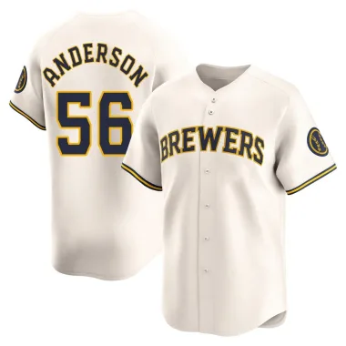 Grant Anderson Youth Limited Milwaukee Brewers Cream Home Jersey