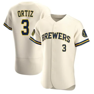 Joey Ortiz Men's Authentic Milwaukee Brewers Cream Home Jersey