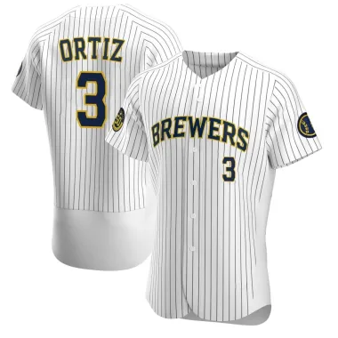 Joey Ortiz Men's Authentic Milwaukee Brewers White Alternate Jersey