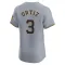 Joey Ortiz Men's Elite Milwaukee Brewers Gray Road Jersey