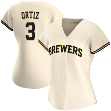 Joey Ortiz Women's Replica Milwaukee Brewers Cream Home Jersey
