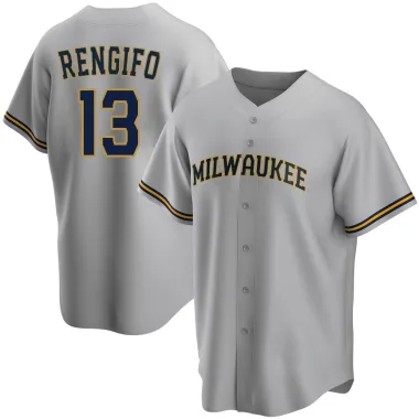 Luis Rengifo Men's Replica Milwaukee Brewers Gray Road Jersey