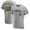 Rob Zastryzny Men's Authentic Milwaukee Brewers Gray Road Jersey