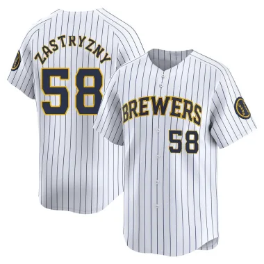 Rob Zastryzny Men's Limited Milwaukee Brewers White Alternate Jersey