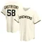 Rob Zastryzny Men's Replica Milwaukee Brewers Cream Home Jersey