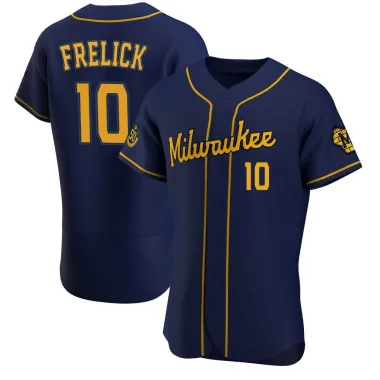 Sal Frelick Men's Authentic Milwaukee Brewers Navy Alternate Jersey